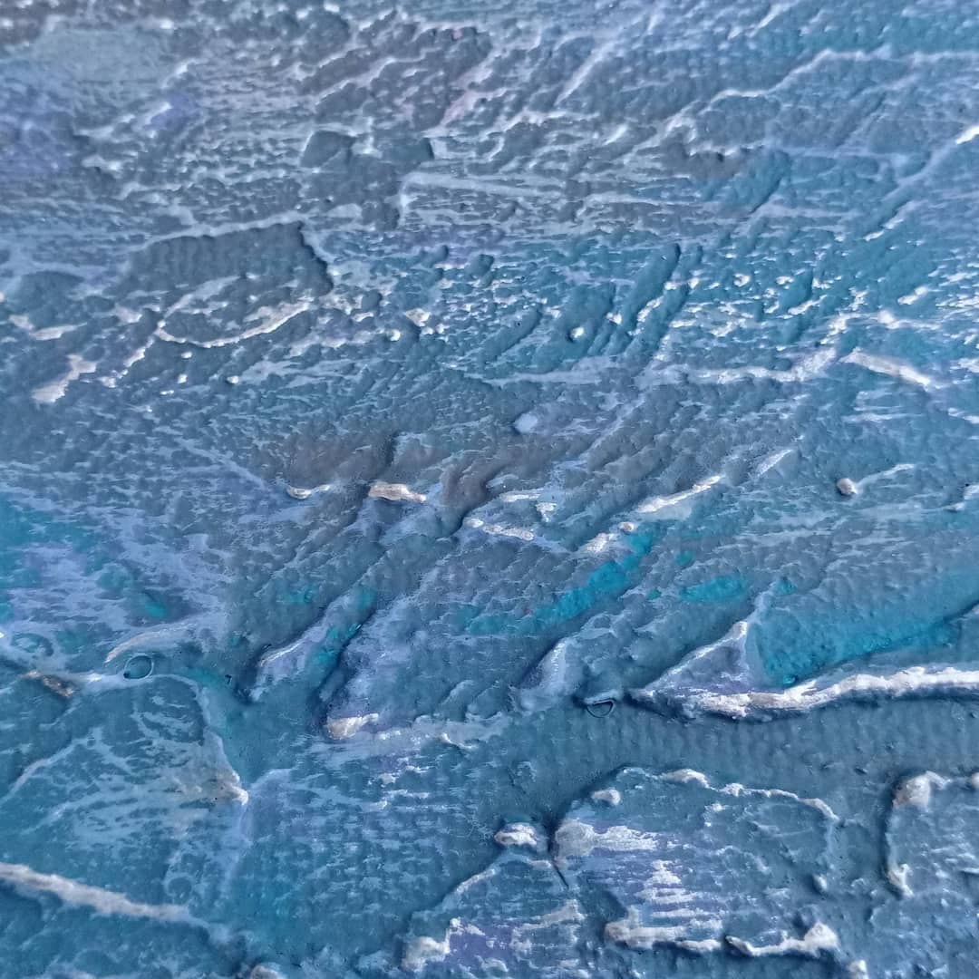 Антарктика день 5 фактурная картина художницы Ирины Бабиной